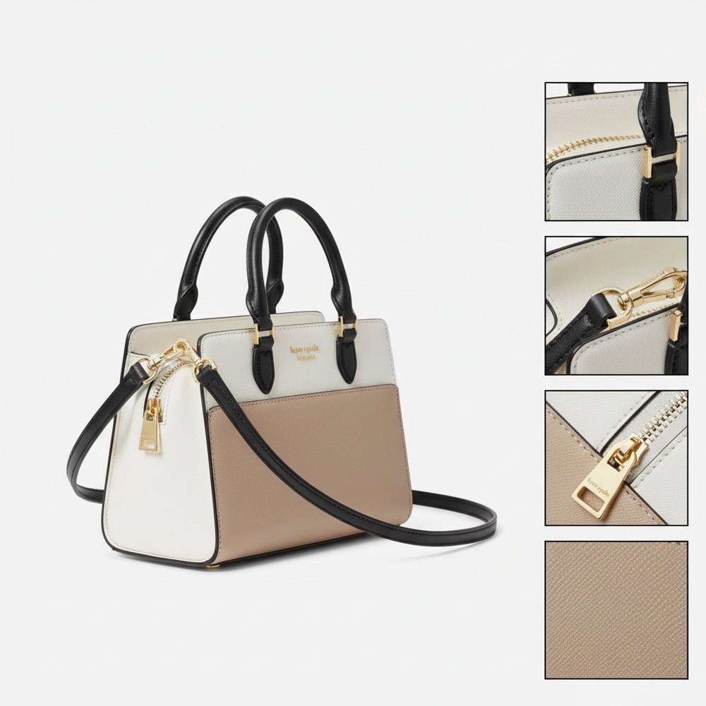 Kate Spade Black, Cream, and Tan Satchel